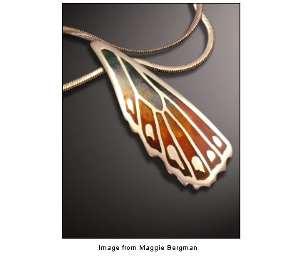 butterfly wing pendant from Maggie Bergman