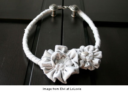 fabric necklace from Elvi at LoLovie