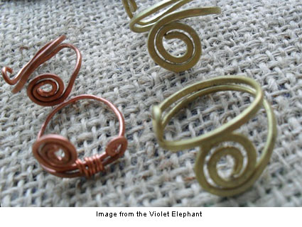 ring bases formed from wire