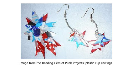 plastic cup earrings from Punk Projects