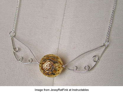 golden snitch necklace