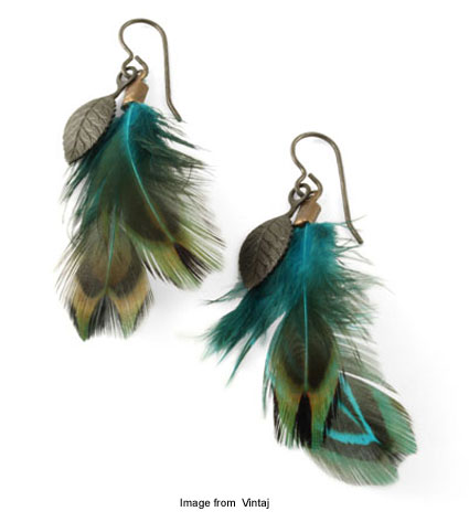 stylish feather earrings