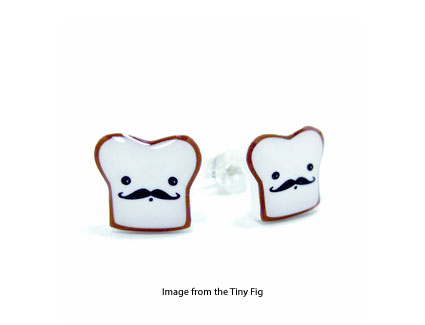 French toast stud earrings