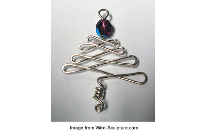 stylish wire and bead Christmas tree design from Suzanne Hollingsworth