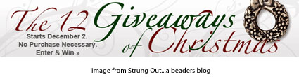 12 giveaways for Christmas from Strung Out a beaders blog