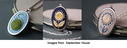 stitched pendants from September House