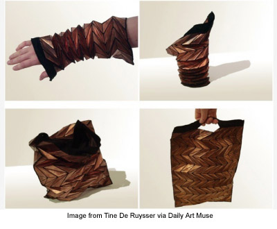 bracelet that converts into a bag from Tine De Ruysser