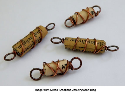 wire wrapped paper beads from Linda at Mixed Kreations Jewelry/Craft Blog