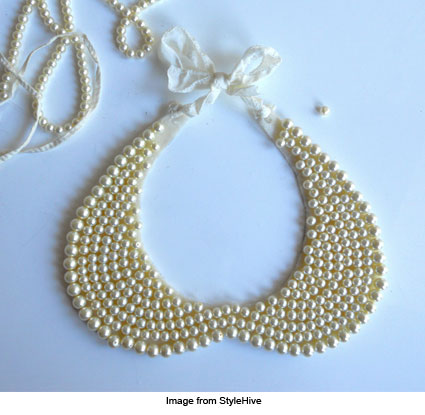 DIY pearl collar from StyleHive