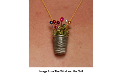 pendant made from a thimble