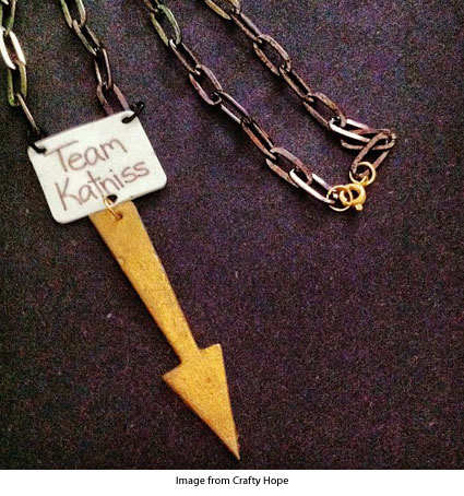 necklace inspired by The Hunger Games from Crafty Hope