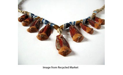 Pine cone necklace from Be-Cycle Trashion Jewellery