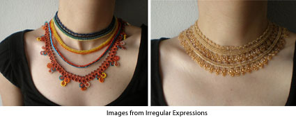 crochet and beaded necklaces from Irregular Expressions