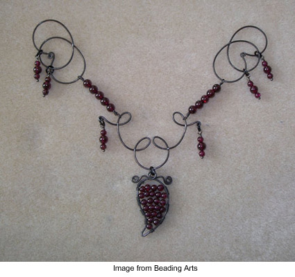 Necklace by Paul Bishop entitled Midnight in the Garden of Good and Medieval