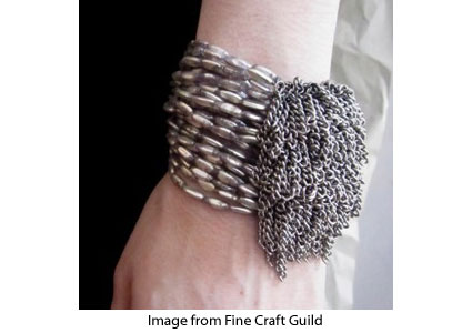 pearl and chain bracelet tutorial from Fine Craft Guild