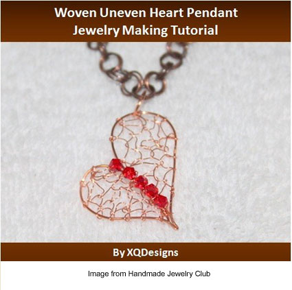 uneven heart pendant from XQDesigns