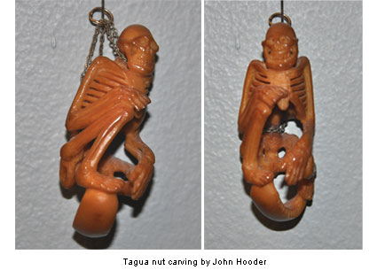 Tagua nut carving created by John Hooder