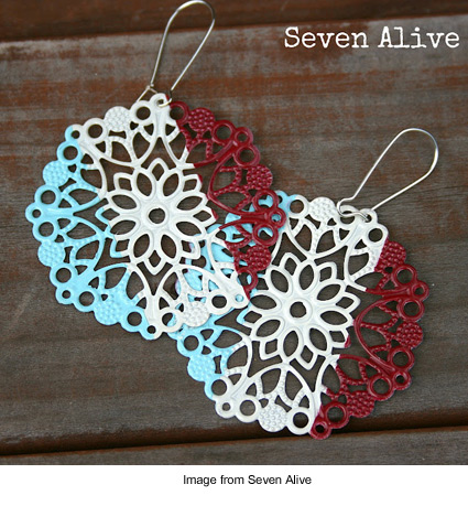 patriotic earrings from Seven Alive