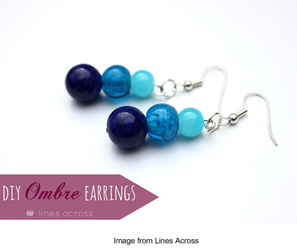 ombre earrings tutorial from Rachel at Lines Across