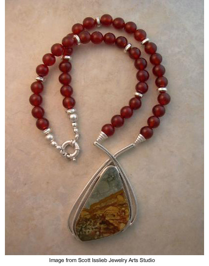 jasper cabochon necklace by Scott Isslieb