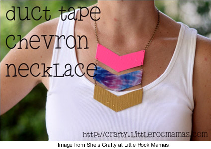 duct tape chevron necklace tutorial from She's Crafty