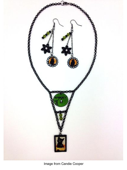 Halloween-themed jewelry from Candie Cooper