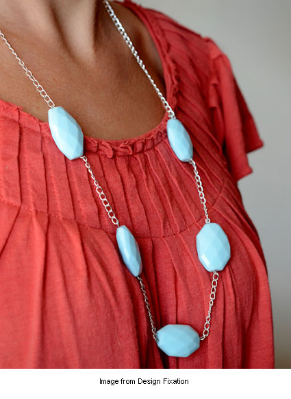 simple DIY necklace from Faith at Design Fixation