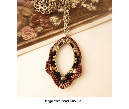 woven necklace for giveaway at Bead Ruckus