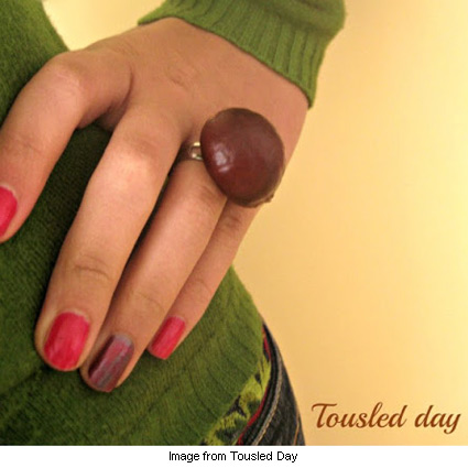 quick and pretty chestnut ring from Tousled Day