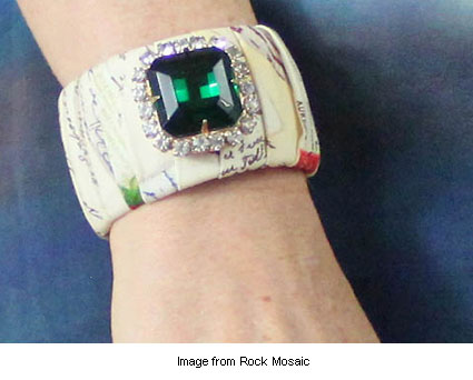 fabric cuff bracelet from Rock Mosaic