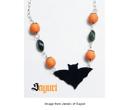 Jewelry Gossip Girl on Pumpkin And Bat Necklace From