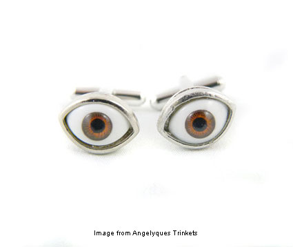 brown eyed cuff links from Angelyques Trinkets