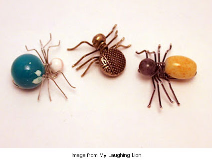 Beaded spiders tutorial from Frances at My Laughing Lion