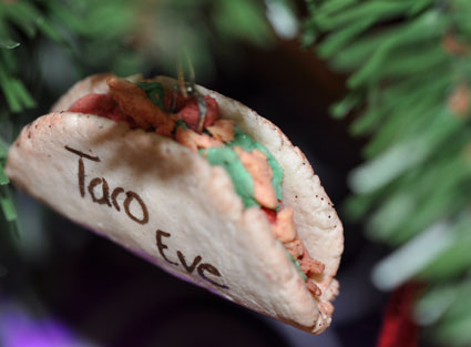 Salt dough Taco Eve ornament