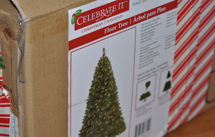 6 foot pre-lit tree from Celebrate It Brands courtesy of Michaels Stores