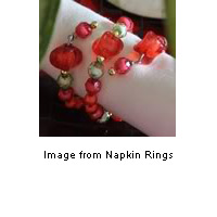 easy, pretty beaded napkin rings