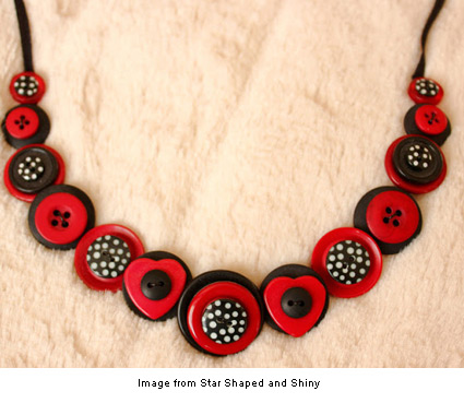 button necklace from Star Shaped and Shiny