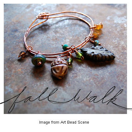 "Fall Walk" bracelet from Gaea at Art Bead Scene