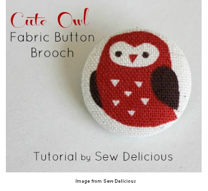 Owl brooch from Sew Delicious