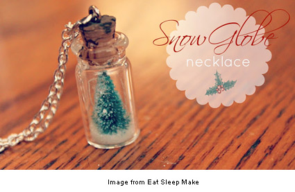 mini snow globe pendant