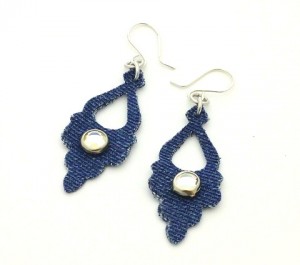 Denim Earrings