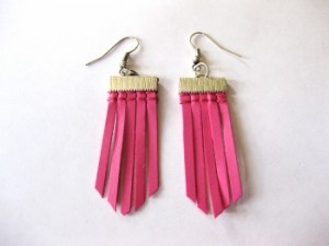 Leather Fringe Earrings