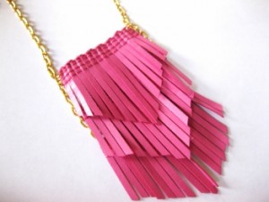 Leather Fringe Necklace