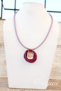 Gem Leather Necklace