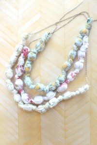 Fabric Bead Necklace