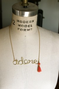 Wire Word Necklace