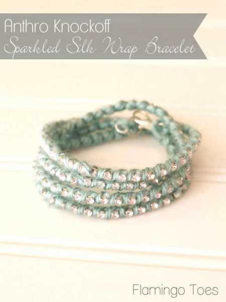 Anthro-Knockoff-Sparkled-Silk-Wrap-Bracelet