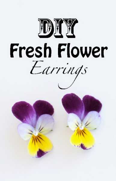 diy fresh flower earrings how to make