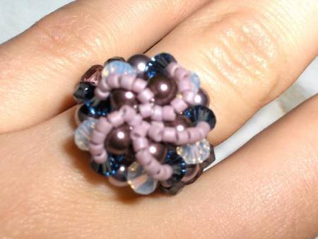 Swarovski Crystal Beaded Ring Tutorial