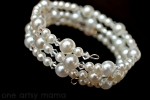 Pearl and Crystal Memory Wire Bracelet Tutorial